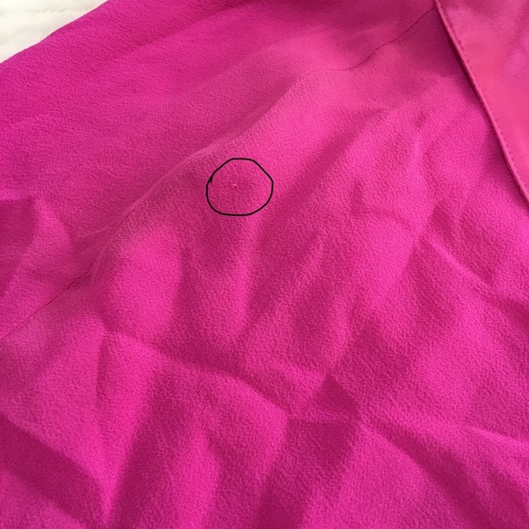 Escada fuchsia pink pointy silk blouse size small - Picture 9 of 11